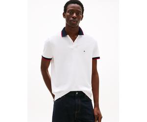 Poloshirt TOMMY HILFIGER "CONTRAST COLLAR CUFF REG POLO", Herren, Gr. XL, weiß, Piqué, Obermaterial: 96% Baumwolle, 4% Elasthan, regular fit, Rippbündchen, Shirts (68168241-XL) weiß
