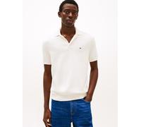Tommy Hilfiger Herren Poloshirt Kurzarm Essential Cotton Knitted Dick, Elfenbein (Ivory Petal), L