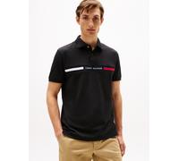 Tommy Hilfiger Herren Poloshirt Kurzarm Chest Insert Regular Fit, Schwarz (Black), L