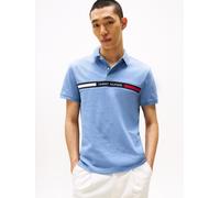 Poloshirt TOMMY HILFIGER "HILFIGER CHEST INSERT REG POLO", Herren, Gr. M, brisk blau, Piquu00e9, Obermaterial: 96% Baumwolle, 4% Elasthan, casual, Kurzarm Rippbündchen, Shirts (79167663-M) brisk blau