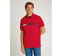 Tommy Hilfiger Herren Poloshirt Kurzarm Chest Insert Regular Fit, Mehrfarbig (Medium Red), XL