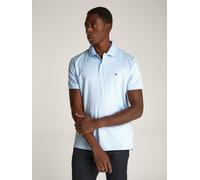 Poloshirt TOMMY HILFIGER "LIQUID COTTON REG SEASONAL POLO", Herren, Gr. L, blau (sweet blau), Jersey, Obermaterial: 100% Baumwolle, unifarben, normal hüftlang, Rippbündchen, Shirts, mit Logostickerei 