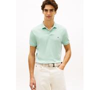 Poloshirt TOMMY HILFIGER "LIQUID COTTON REGULAR SEASONAL", Herren, Gr. M, crushed mint, Jersey, Obermaterial: 100% Baumwolle, normal hüftlang, Rippbündchen, Shirts, mit Logostickerei (93108937-M) crus