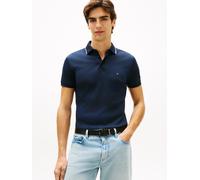 Poloshirt TOMMY HILFIGER "LIQUID COTTON TIPPED", Herren, Gr. S, desert sky, Jersey, Obermaterial: 100% Baumwolle, unifarben, slim fit normal, Rundhals, eingesetzt gerader Abschluss, Shirts, Slim fit m