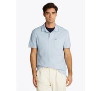 Poloshirt TOMMY HILFIGER "POCKET CLASSIC FIT POLO", Herren, Gr. S, blau (breezy blau), Jersey, Obermaterial: 100% Baumwolle, casual, Kurzarm Bündchen, Shirts (38165858-S) breezy blau