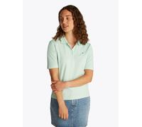 Poloshirt TOMMY HILFIGER "1985 Regular Fit Pique Premium Polo", Damen, Gr. XS (34), grün (opal grün), Piquu00e9, Obermaterial: 95% Baumwolle, 5% Elasthan, unifarben, casual, regular fit hüftlang, Kurz