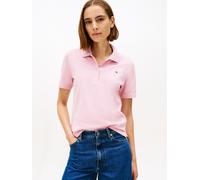 Poloshirt TOMMY HILFIGER "Regular Fit Pique Premium Polo", Damen, Gr. XXL (44), b.pink, Piqué, Obermaterial: 96% Baumwolle, 4% Elasthan, unifarben, regular fit hüftlang, Rundhals, abgesteppt, Shirts, 