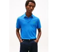 Poloshirt TOMMY HILFIGER "TH SCRIPT REGULAR", Herren, Gr. L, blau orbit, Piqué, Obermaterial: 100% Baumwolle, regular fit normal, Rippbündchen, Shirts, aus Piqué mit Logo (49931947-L) blau orbit
