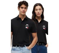 Poloshirt TOMMY HILFIGER "TH x Cadillac Formula 1 Team LOGO", Herren, Gr. XXL, schwarz, Jersey, Obermaterial: 96% Baumwolle, 4% Elasthan, regular fit normal, Rippstrickbündchen, Shirts, Unisex Special