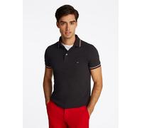 Tommy Hilfiger Men's Tipped Slim Fit Polo MW0MW37346 S/S Polo, Black, M, Schwarz (Schwarz), M