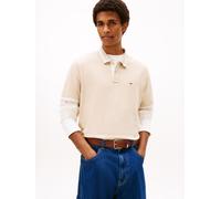 Poloshirt TOMMY JEANS "TJM REG TIPPED POLO EXT", Herren, Gr. L, gulf sand, Jersey, Obermaterial: 100% Baumwolle, regular fit normal, Rundhals, eingesetzt angesetztes Bündchen kontrastfarben, Shirts, M