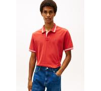 Poloshirt TOMMY JEANS "TJM REG TIPPED POLO EXT", Herren, Gr. XXL, terracotta rot, Jersey, Obermaterial: 100% Baumwolle, regular fit normal, Rundhals, eingesetzt angesetztes Bündchen kontrastfarben, Sh