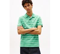 Poloshirt TOMMY JEANS "TJM REGULAR STRIPE", Herren, Gr. XXL, grün (bahama grün), Jersey, Obermaterial: 100% Baumwolle, gestreift, regular fit normal, Rundhals, eingesetzt angesetztes Bündchen, Shirts,