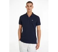 Poloshirt TOMMY JEANS "TJM SLIM PLACKET POLO", Herren, Gr. 3XL, blau (schwarz night navy), Jersey, Obermaterial: 100% Baumwolle, unifarben mit Farbeinsatz, slim fit hüftbedeckend, V-Ausschnitt, eng Bü