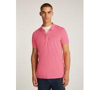 Poloshirt TOMMY JEANS "TJM SLIM PLACKET POLO", Herren, Gr. S, rosa (preppy pink), Jersey, Obermaterial: 100% Baumwolle, slim fit hüftbedeckend, V-Ausschnitt, eng Bündchen, Shirts Poloshirt, Piqué mit