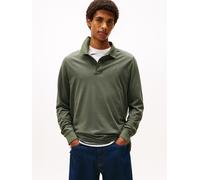 Poloshirt TOMMY JEANS "TJM SLIM PLACKET POLO LS EXT", Herren, Gr. 3XL, grün (pewter grün), Jersey, Obermaterial: 100% Baumwolle, slim fit hüftlang, Rippbündchen, Shirts, mit Logostickerei (64685536-XX