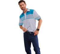 Poloshirt CATAMARAN "Kurzarm-Poloshirt", Herren, Gr. 52/54, grau (topas, steingrau), 100% Baumwolle, gemustert, gestreift, mehrfarbig, ohne Ausschnitt, Shirts (89411506-52) topas, steingrau