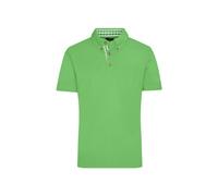 Poloshirt Trachtenlook "JN716" - James & Nicholson Lime-Green/Lime-Green-White S