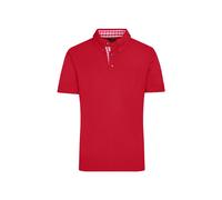 Poloshirt Trachtenlook "JN716" - James & Nicholson Red/Red-White XL