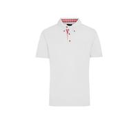 Poloshirt Trachtenlook "JN716" - James & Nicholson White/Red-White XXL