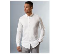 Poloshirt TRIGEMA "TRIGEMA Business-Hemd aus DELUXE-Single-Jersey", Herren, Gr. XXL, weiß, 100% Baumwolle, Shirts (76167154-XXL) weiß