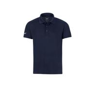 Poloshirt TRIGEMA "TRIGEMA Klassisches Poloshirt COOLMAX", Damen, Gr. L, blau (navy), Trikot, 100% Polyester (recycelt), lang, ohne Ausschnitt, Shirts (402345-L) navy