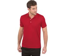 Poloshirt TRIGEMA "TRIGEMA Klassisches Poloshirt COOLMAX", Herren, Gr. 3XL, braun (kirsch), Trikot, 100% Polyester (recycelt), lang, ohne Ausschnitt, Shirts (35717164-XXXL) kirsch