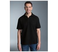 Poloshirt TRIGEMA "TRIGEMA Oversized Poloshirt ohne Knopfleiste in Waffeloptik", Herren, Gr. XXL, schwarz, 100% Baumwolle, Basic, Shirts (68142407-XXL) schwarz