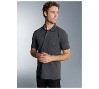 Poloshirt TRIGEMA "TRIGEMA Polohemd mit Brusttasche", Herren, Gr. 5XL, grau (anthazit, melange), Piqué, 100% Baumwolle, Basic, normal, ohne Ausschnitt, Shirts (84340502-5XL) anthazit, melange