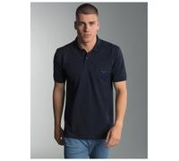 Poloshirt TRIGEMA "TRIGEMA Polohemd mit Brusttasche", Herren, Gr. L, blau (navy), Piqué, 100% Baumwolle, Basic, normal, ohne Ausschnitt, Shirts (40024612-L) navy