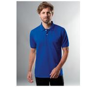 Poloshirt TRIGEMA "TRIGEMA Polohemd mit Brusttasche", Herren, Gr. L, blau (royal), 100% Baumwolle, Basic, Shirts (85382748-L) royal