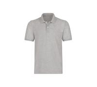 Poloshirt TRIGEMA "TRIGEMA Polohemd mit Brusttasche", Herren, Gr. L, grau (grau, melange), Piqué, 100% Baumwolle, Basic, normal, ohne Ausschnitt, Shirts (45372421-L) grau, melange