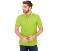 Poloshirt TRIGEMA "TRIGEMA Polohemd mit Brusttasche", Herren, Gr. M, gelb (lemon), 100% Baumwolle, Basic, Shirts (13357303-M) lemon
