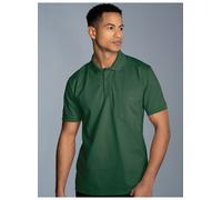 Poloshirt TRIGEMA "TRIGEMA Polohemd mit Brusttasche", Herren, Gr. M, grün (efeu), Piqué, 100% Baumwolle, Basic, normal, ohne Ausschnitt, Shirts (92429132-M) efeu
