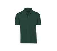 Poloshirt TRIGEMA "TRIGEMA Polohemd mit Brusttasche", Herren, Gr. M, grün (tanne), 100% Baumwolle, Basic, Shirts (55758169-M) tanne
