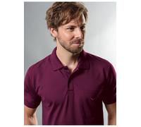 Poloshirt TRIGEMA "TRIGEMA Polohemd mit Brusttasche", Herren, Gr. M, rot (sangria), Piqué, 100% Baumwolle, Basic, normal, ohne Ausschnitt, Shirts (94245743-M) sangria
