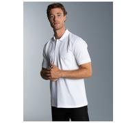 Poloshirt TRIGEMA "TRIGEMA Polohemd mit Brusttasche", Herren, Gr. XL, weiß, Piqué, 100% Baumwolle, Basic, normal, ohne Ausschnitt, Shirts (76048528-XL) weiß