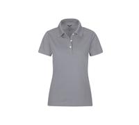 Poloshirt TRIGEMA "TRIGEMA Poloshirt aus Baumwolle", Damen, Gr. S, grau (cool, grau), 100% Baumwolle, Basic, Shirts (48463108-S) cool, grau