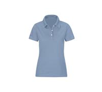 Poloshirt TRIGEMA "TRIGEMA Poloshirt aus Baumwolle", Damen, Gr. XS, blau (pearl, blau), 100% Baumwolle, Basic, Shirts (62663639-XS) pearl, blau