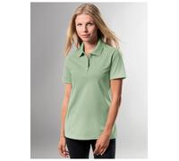 Poloshirt TRIGEMA "TRIGEMA Poloshirt", Damen, Gr. 3XL, grün (grün tea), 100% Baumwolle, Basic, Shirts (70807801-XXXL) grün tea