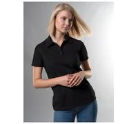 Poloshirt TRIGEMA "TRIGEMA Poloshirt", Damen, Gr. 3XL, schwarz, Piqué, 100% Baumwolle, Basic, ohne Ausschnitt, Shirts (45019768-XXXL) schwarz