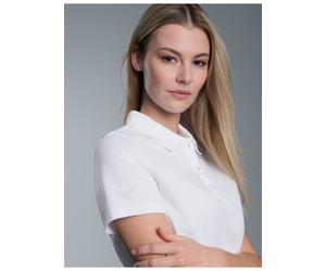 Poloshirt TRIGEMA "TRIGEMA Poloshirt", Damen, Gr. XL, weiß, Piqué, 100% Baumwolle, Basic, ohne Ausschnitt, Shirts (99183317-XL) weiß