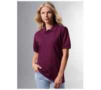 Poloshirt TRIGEMA "TRIGEMA Poloshirt DELUXE Piqué", Damen, Gr. XL, rot (sangria), 100% Baumwolle, Basic, Kurzarm, Shirts (91691055-XL) sangria
