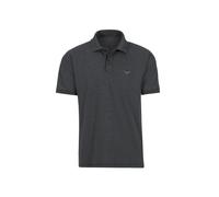 Poloshirt TRIGEMA "TRIGEMA Poloshirt DELUXE Piqué", Herren, Gr. L, grau (anthrazit, melange), 100% Baumwolle, Basic, Kurzarm, Shirts (23335933-L) anthrazit, melange