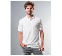 Poloshirt TRIGEMA "TRIGEMA Poloshirt DELUXE Piqué", Herren, Gr. L, weiß, 100% Baumwolle, Basic, Shirts (20411227-L) weiß