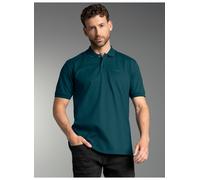 Poloshirt TRIGEMA "TRIGEMA Poloshirt DELUXE Piqué", Herren, Gr. M, blau (saphir), Piqué, 100% Baumwolle, Basic, lang, ohne Ausschnitt, Shirts (96745054-M) saphir