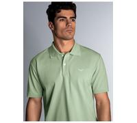 Poloshirt TRIGEMA "TRIGEMA Poloshirt DELUXE Piqué", Herren, Gr. M, grün (grün tea), 100% Baumwolle, Basic, Shirts (79133055-M) grün tea
