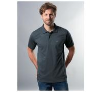 Poloshirt TRIGEMA "TRIGEMA Poloshirt DELUXE Piqué", Herren, Gr. S, grau (anthrazit), Piqué, 100% Baumwolle, Basic, lang, ohne Ausschnitt, Shirts (73644158-S) anthrazit