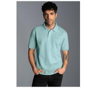 Poloshirt TRIGEMA "TRIGEMA Poloshirt DELUXE Piqué", Herren, Gr. XL, blau (gletscher), 100% Baumwolle, Basic, Shirts Poloshirt (50890765-XL)