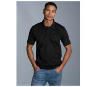 Poloshirt TRIGEMA "TRIGEMA Poloshirt DELUXE Piqué", Herren, Gr. XXL, schwarz, Piqué, 100% Baumwolle, Basic, lang, ohne Ausschnitt, Shirts (44429123-XXL) schwarz